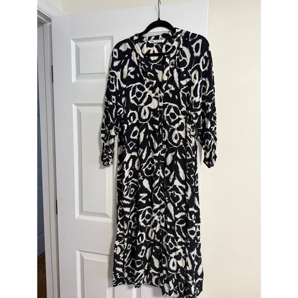 Zara Dresses & Skirts - Zara Blue/White Button-Down Dress size XXL